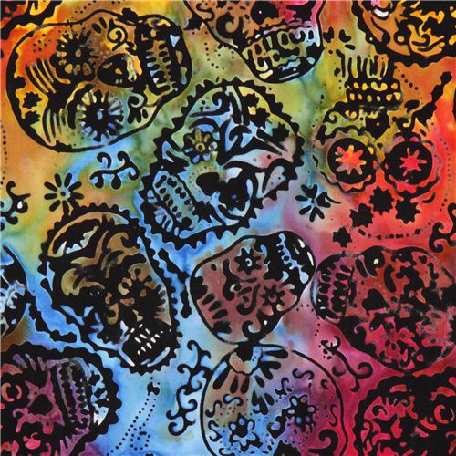 skull fabric by Timeless Treasures Fiesta Sugar Skulls Fabric by ...