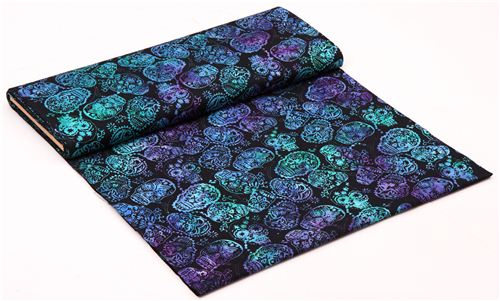 skull fabric by Timeless Treasures Reef Sugar Skulls 3