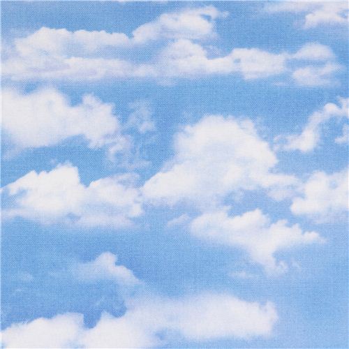 sky blue Landscape Medley cloud sky fabric Elizabeth's Studio USA Fabric