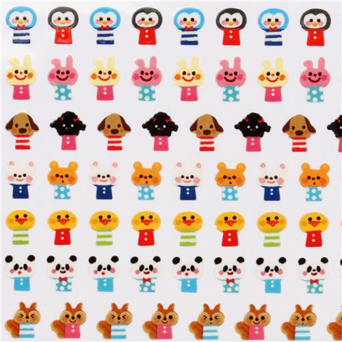 small animal stickers Wonderful Friends Japan modeS4u