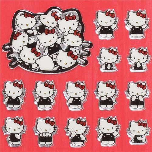 small shiny hello kitty stickers japan kawaii sticker