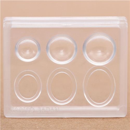 small mold for clay simple shapes dome oval Japan Molds Arts and