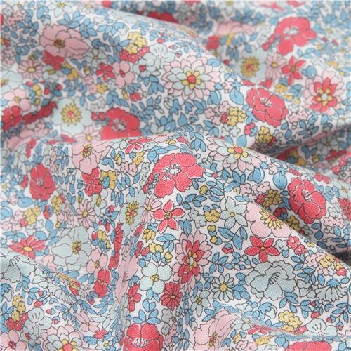 Remnant (26 x 110 cm) - small packed flower garden fabric by Liberty Fabrics 5