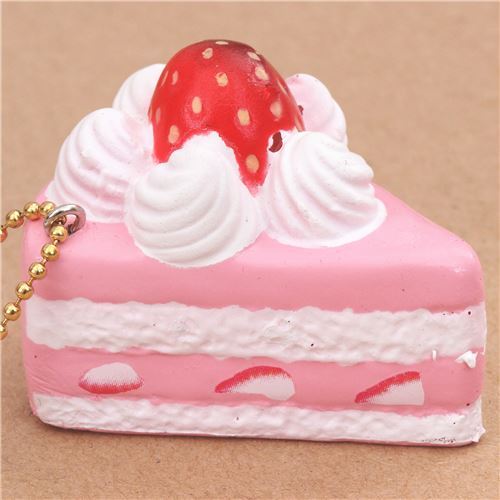 pink cake with cream strawberry squishy Cafe de N - modeS4u