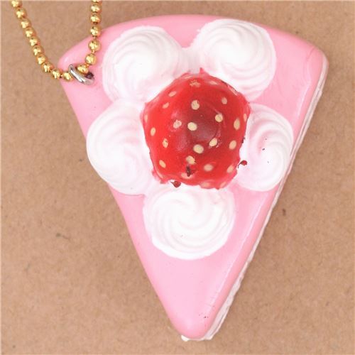 pink cake with cream strawberry squishy Cafe de N 3
