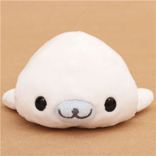 small white Mamegoma baby seal with hearts San-X plush toy - Other ...