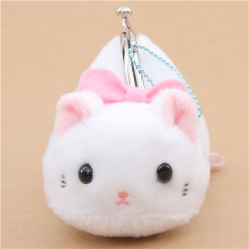 soft cute white cat plush Tsuchineko purse wallet from Japan modeS4u