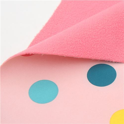 Remnant (42 x 145 cm) - softshell polka dot fabric in peach 6