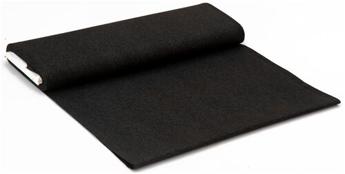 einfarbiger schwarzer Stoff mit silbernem Glitzer Fabric by