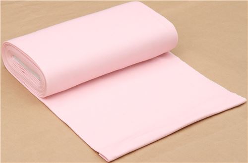 Remnant (14 x 94 cm) - light peach-pink single color knit fabric from Japan 5