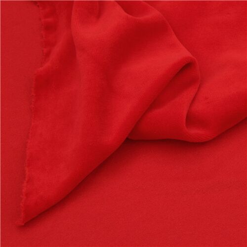 solid red Avalana Velour knit fabric by Stof Fabrics - modeS4u
