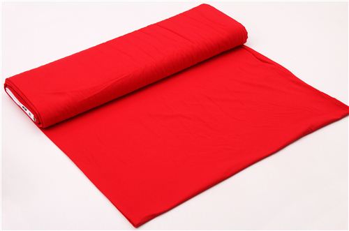 solid red Riley Blake stretch knit fabric 2