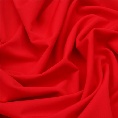 tessuto rosso tinta unita costumi da bagno maglina Fabric by Robert Kaufman  - modeS4u
