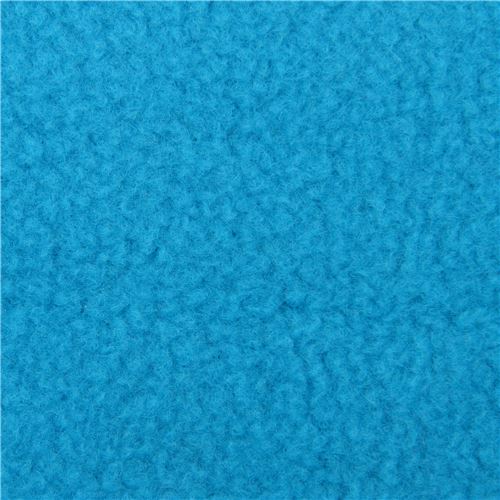 Remnant (21 x 150 cm) - solid sky blue fleece fabric by Copenhagen