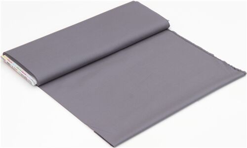 Remnant (26 x 112 cm) - solid steel grey Robert Kaufman Kona cotton fabric 3