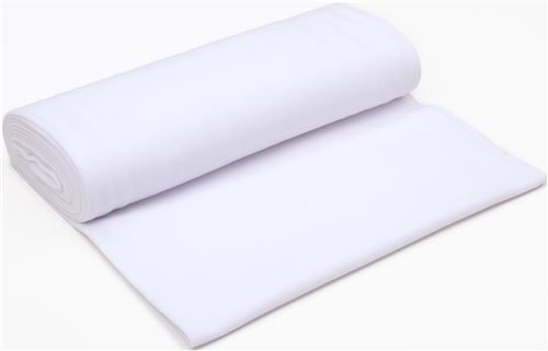 Remnant (100 x 146 cm) - solid white fleece fabric by Copenhagen Print Factory 2