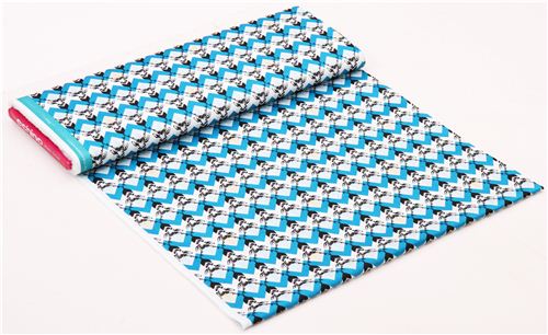 stag Chevron blue echino Decoro cotton sateen fabric 3