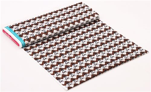 stag Chevron brown echino Decoro cotton sateen fabric 3