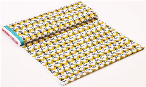 stag Chevron yellow echino Decoro cotton sateen fabric 3