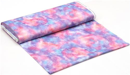 Remnant 36 cm - star outer space sky Robert Kaufman fabric blue purple Morningmoon Fairies 3