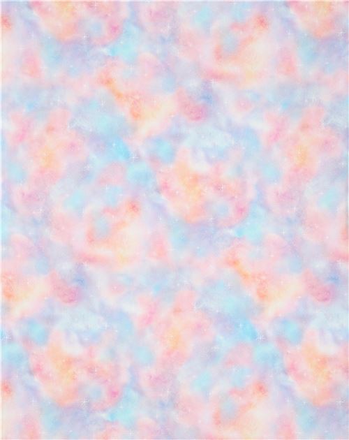 star outer space sky Robert Kaufman fabric light pink orange ...