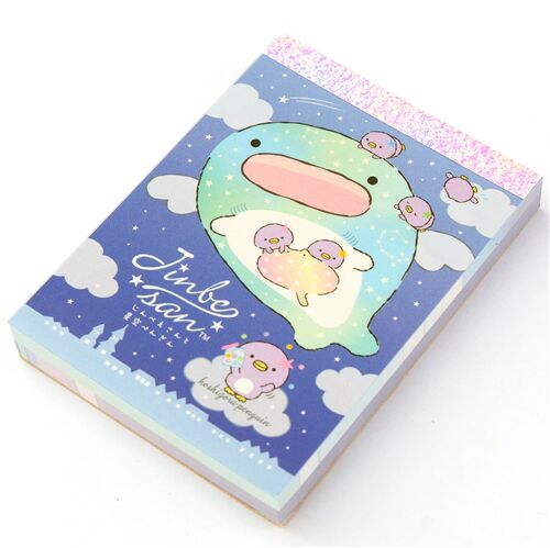 Starry Night Mini Memo Pad With Jinbesan And Friends By San-x - Modes4u