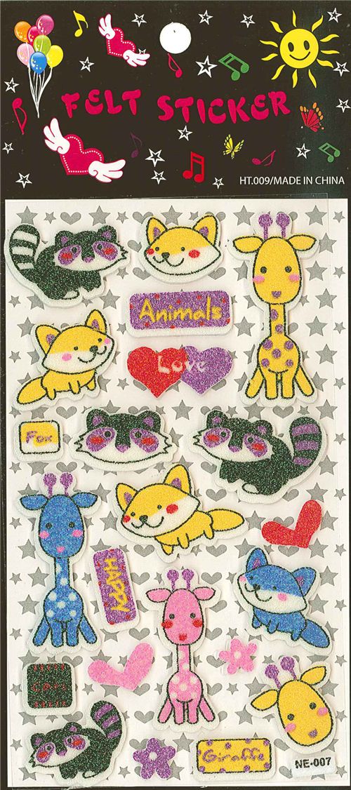 Animals Felt Sticker kawaii modeS4u