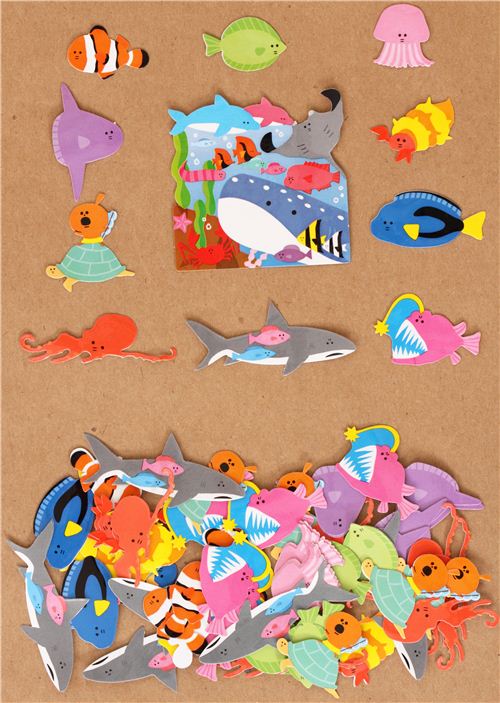 sticker sack sea animals from Japan kawaii - Sticker Sacks - Sticker ...