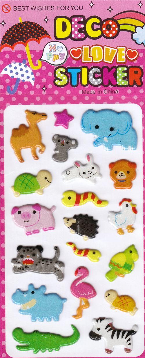 kawaii Sticker Zoo Animals - Sticker Sheets - Sticker - Stationery