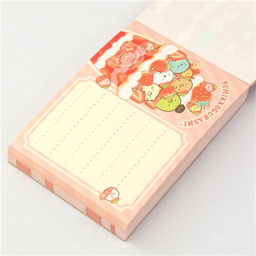 Sumikko Gurashi Notepad 100 sheets Strawberry Cafe Memo pad Kawaii Japan SAN-X 