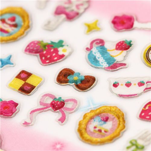 strawberry rabbit flower fingernail glitter stickers Japan Flower