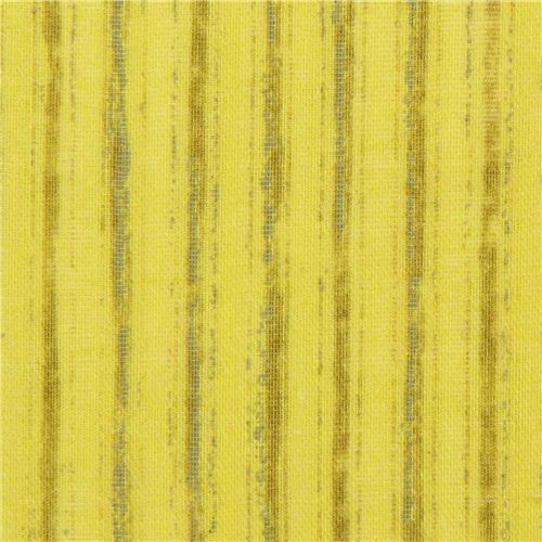 stripe lime green Kokka double gauze nani iro fabric Fabric
