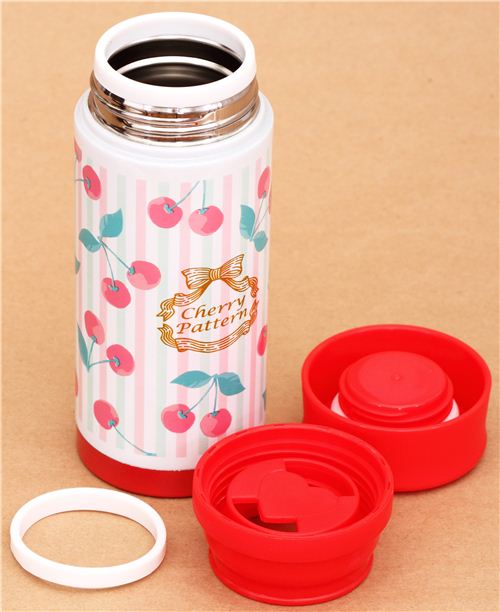 striped cherry thermo bottle from Japan MugsThermos Bento Boxes