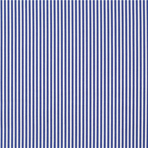 Dark Blue Thin Narrow Stripe Fabric by Japanese Indie - modeS4u