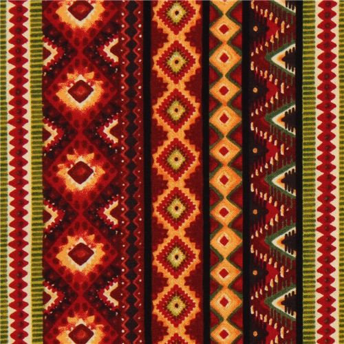 stripes pattern fabric red-orange-brown Robert Kaufman Fabric by Robert ...