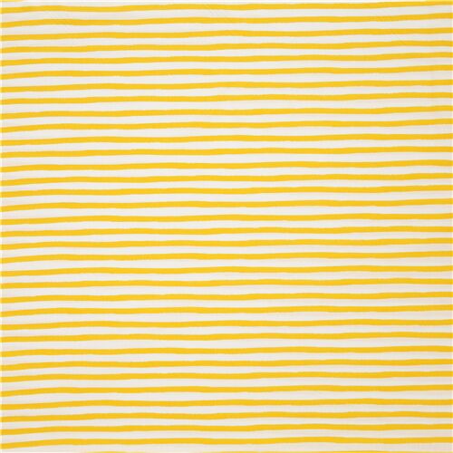 sunny yellow stripes on white by Robert Kaufman cotton fabric - modeS4u