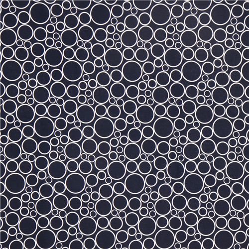 super wide navy blue circle fabric Robert Kaufman USA 2