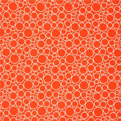 super wide orange circle fabric Robert Kaufman USA 2