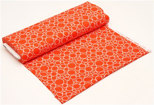 super wide orange circle fabric Robert Kaufman USA 3