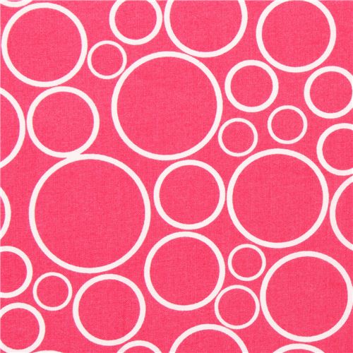 super wide pink circle fabric Robert Kaufman USA 1