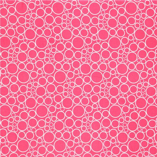 super wide pink circle fabric Robert Kaufman USA 2