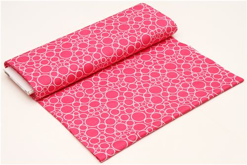 super wide pink circle fabric Robert Kaufman USA 3