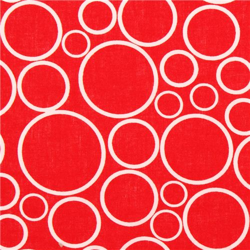super wide red circle fabric Robert Kaufman USA 1