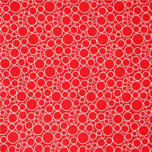 super wide red circle fabric Robert Kaufman USA 2