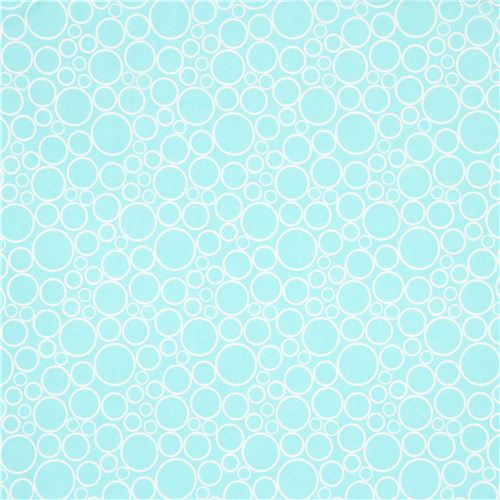 super wide turquoise circle fabric Robert Kaufman USA 2