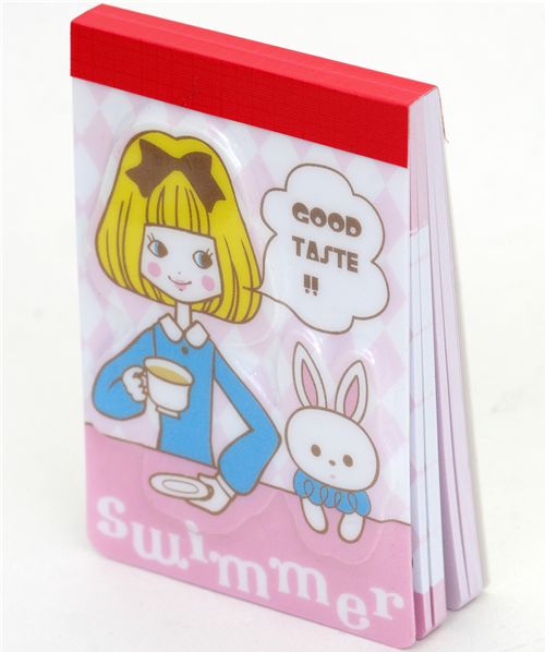 Swimmer cute kawaii Girl Bunny Memo Pad Memo Pads Stationery