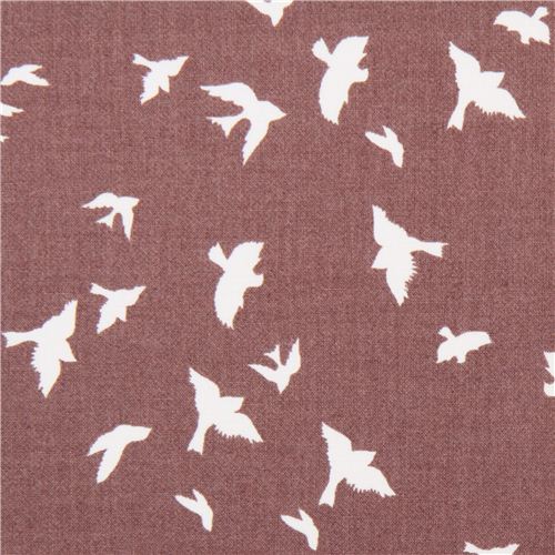 taupe bird martin fabric par Michael Miller flight USA 1