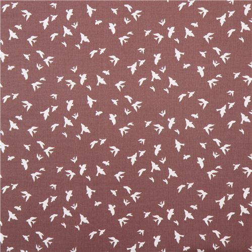 taupe bird martin fabric par Michael Miller flight USA 2