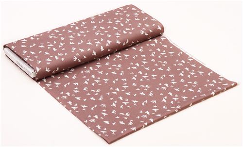 taupe bird martin fabric par Michael Miller flight USA 3
