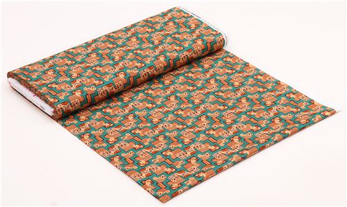 teal Egypt ornament fabric Andover USA 4